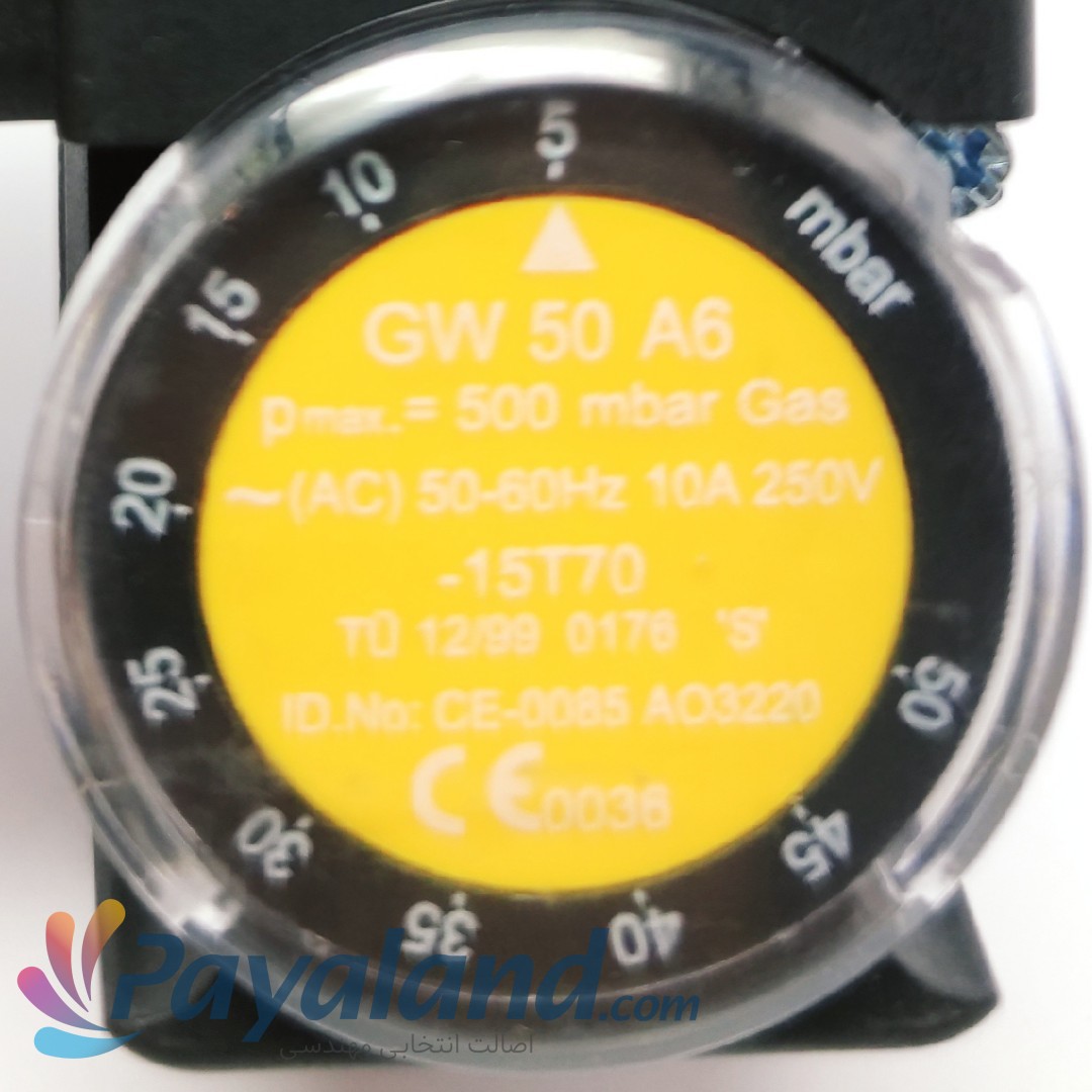 پرشرسوئیچ GW50A6 mbar 5-50 DUNGS جثه کوچک (گاز)