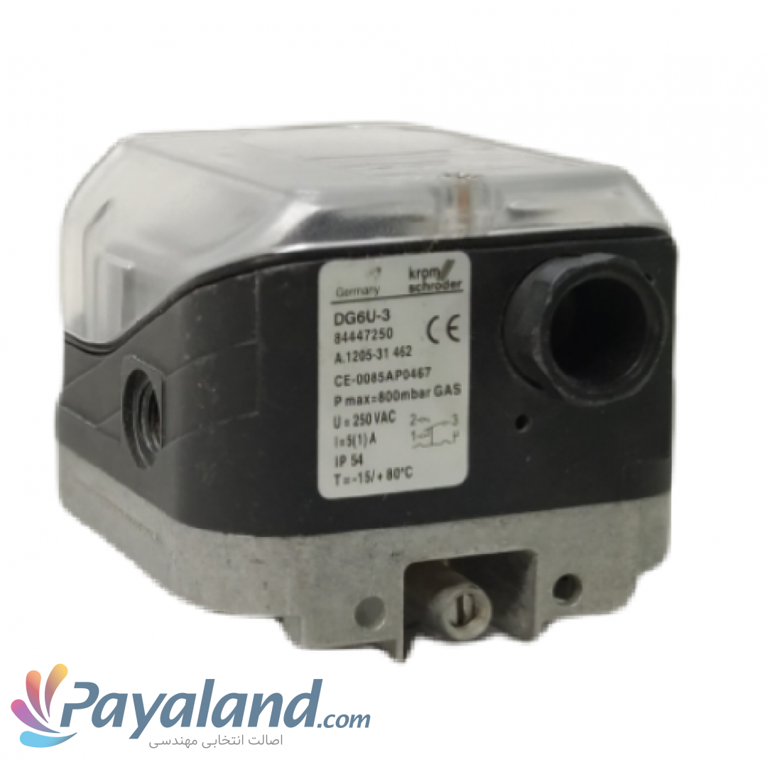 پرشرسوئیچ کروم (گاز و هوا) DG6U-3 - mbar 0.4-6