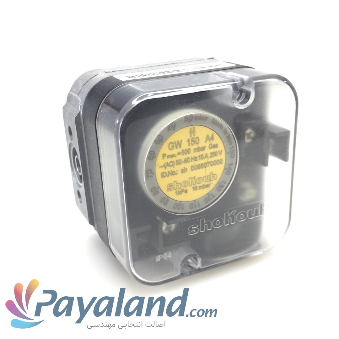 پرشرسوئیچ گاز شکوه mbar 30-150 تیپ GW150A4