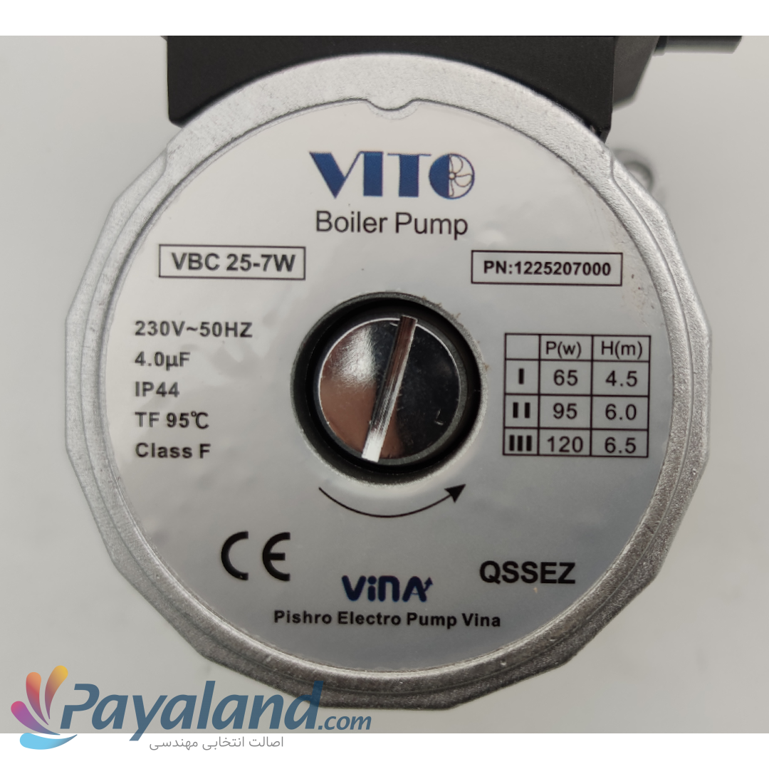 پمپ شوفاژ پکیجی سه دور ویتو VITO مدل VBC 25-7 W