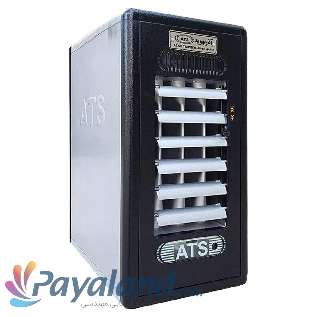 بخاری - هیتر سه شعله فروشگاهی اذرتهویه با فن طرح المانی زیلابگ و شیر ترموستاتیک Euro sit ایتالیا تیپ A618 دو دور (گازشهر